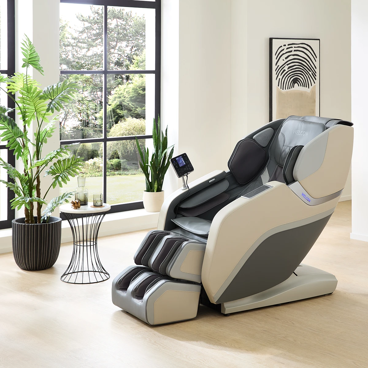 Massagesessel PRESTIGE III in grau-beige