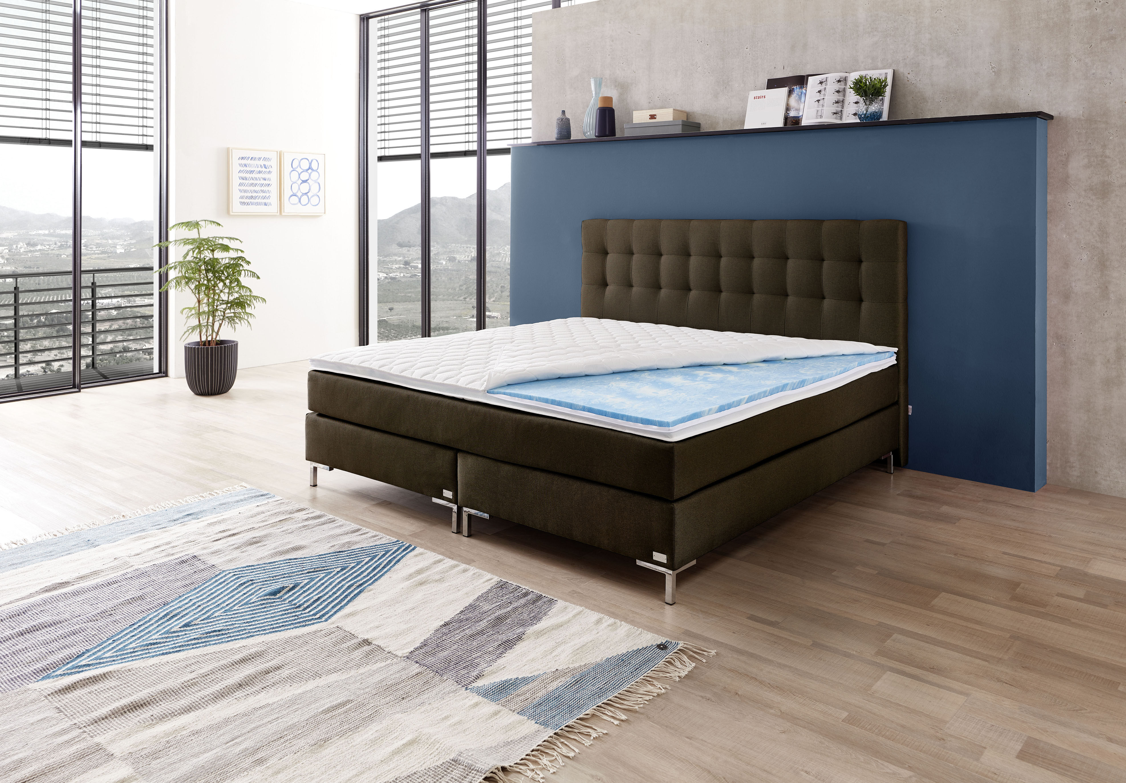 Schwarzes Boxspringbett: Eleganz & Komfort für moderne Schlafzimmer
