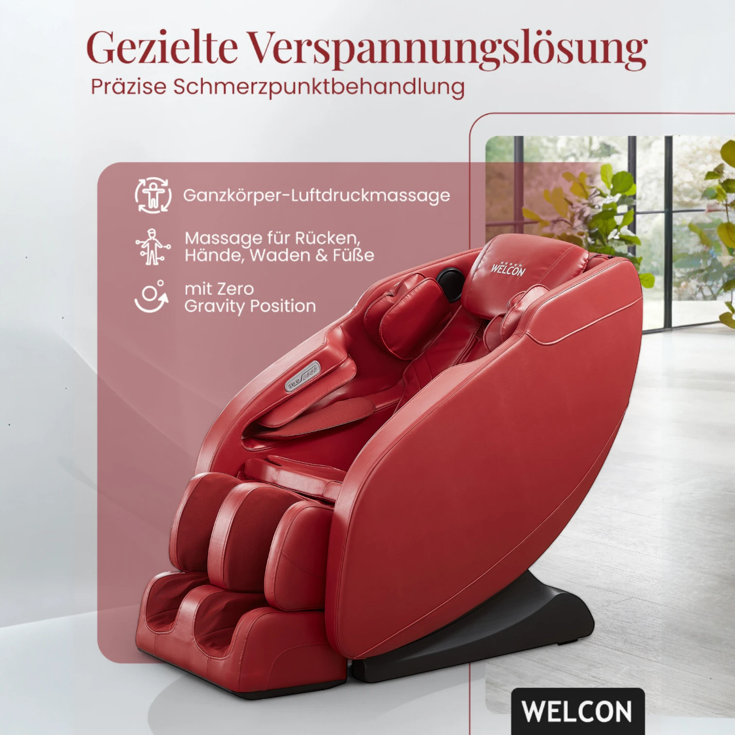 Massagesessel Prestige II in rot / weinrot aus eintägiger Vermietung - Sale Massagesessel Prestige II in rot / weinrot aus eintägiger Vermietung - Sale