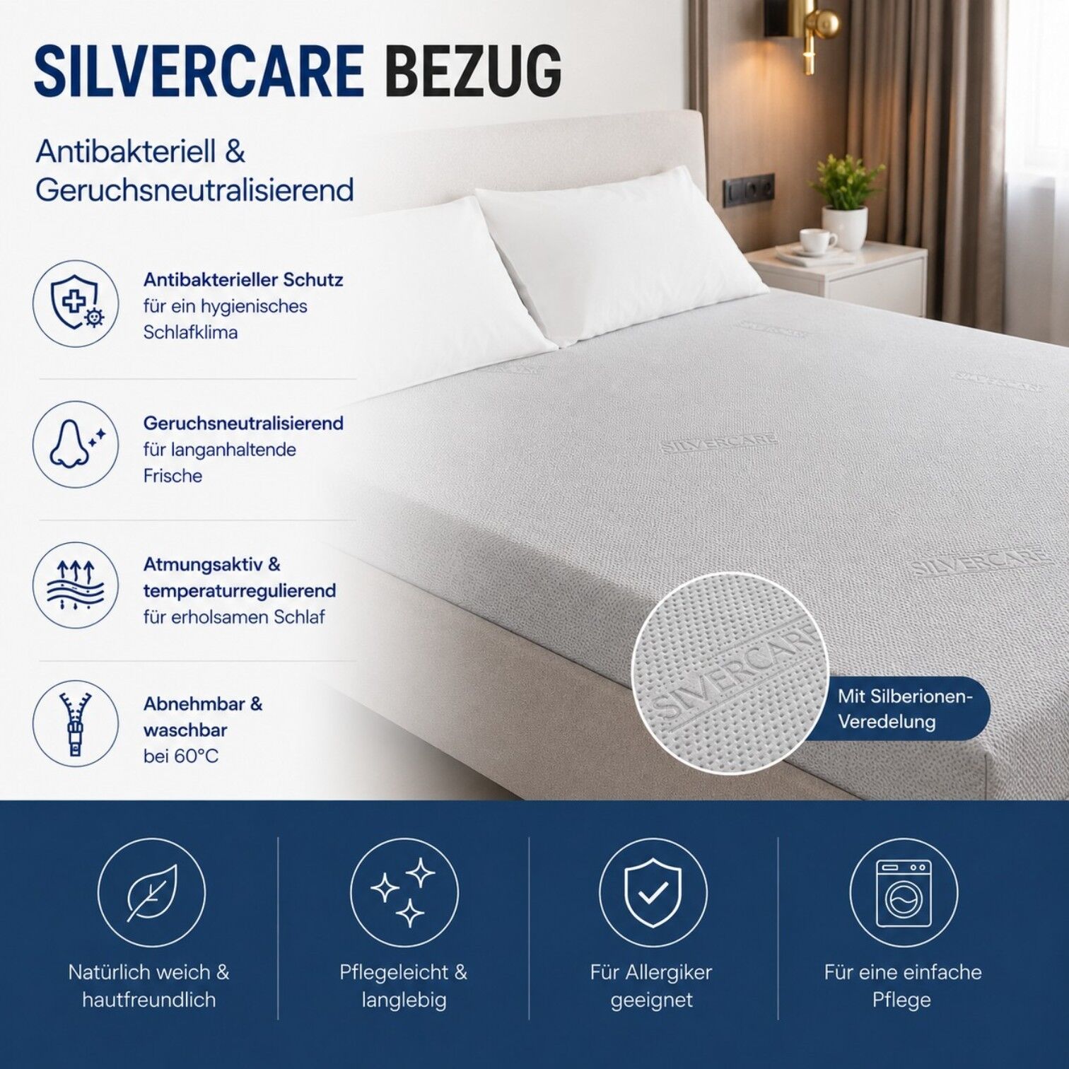 Boxspringbett ROCKSTAR Sten mit 90 cm Kopfteil für Dachschräge
