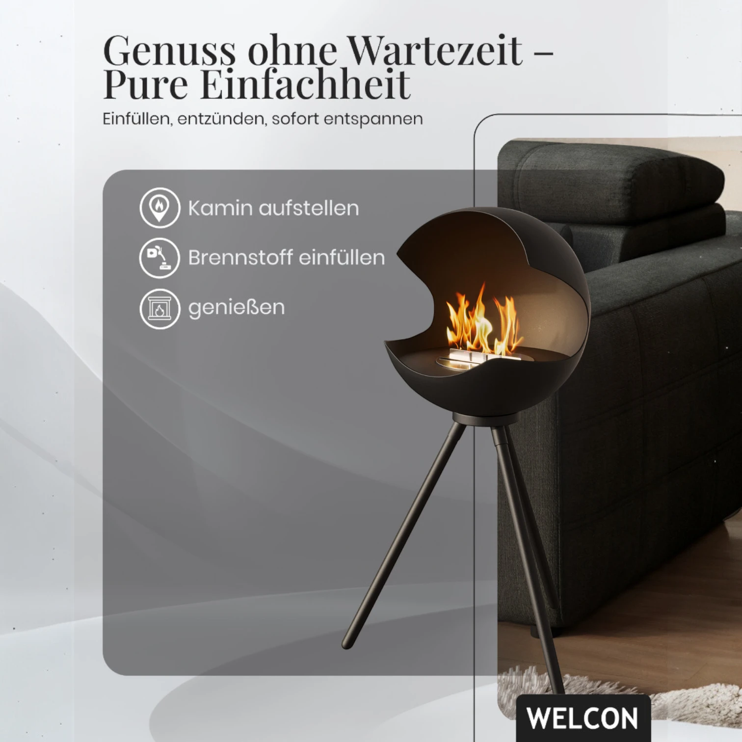 Bioethanol Kamin & Fireplace Esbjerg | Standkamin