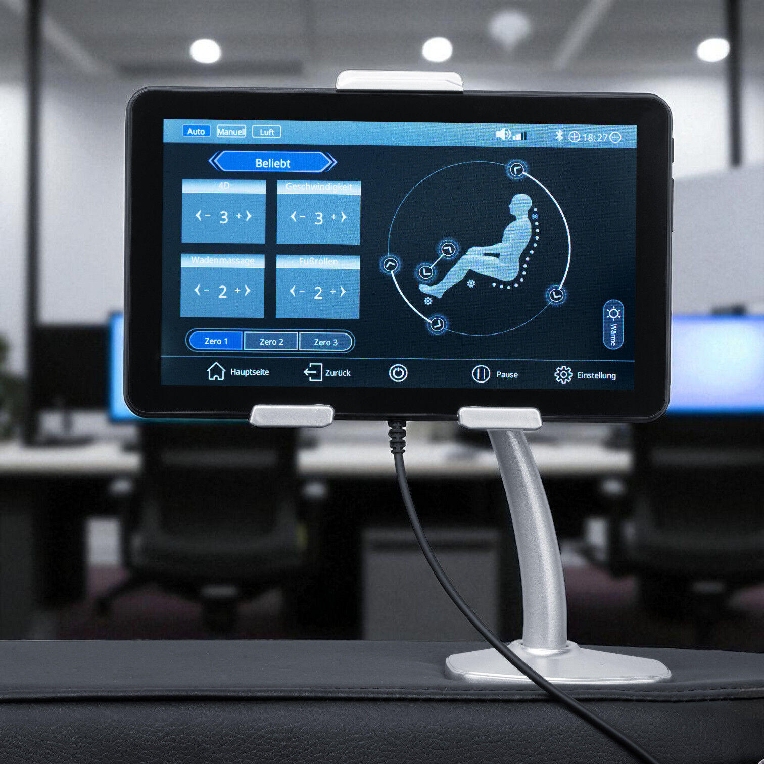 Massagesessel ROYALRELAXX in schwarz - Sale