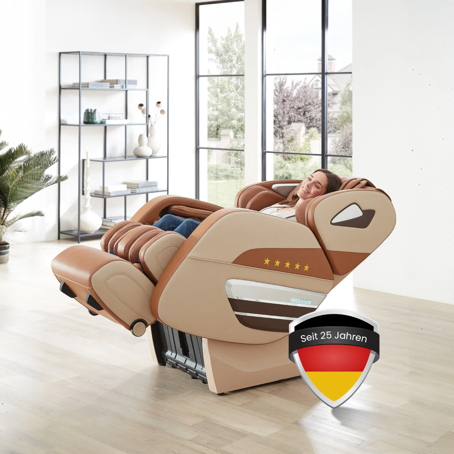 Massagesessel Welcon Dynamite in beige-braun Massagesessel Welcon Dynamite in beige-braun