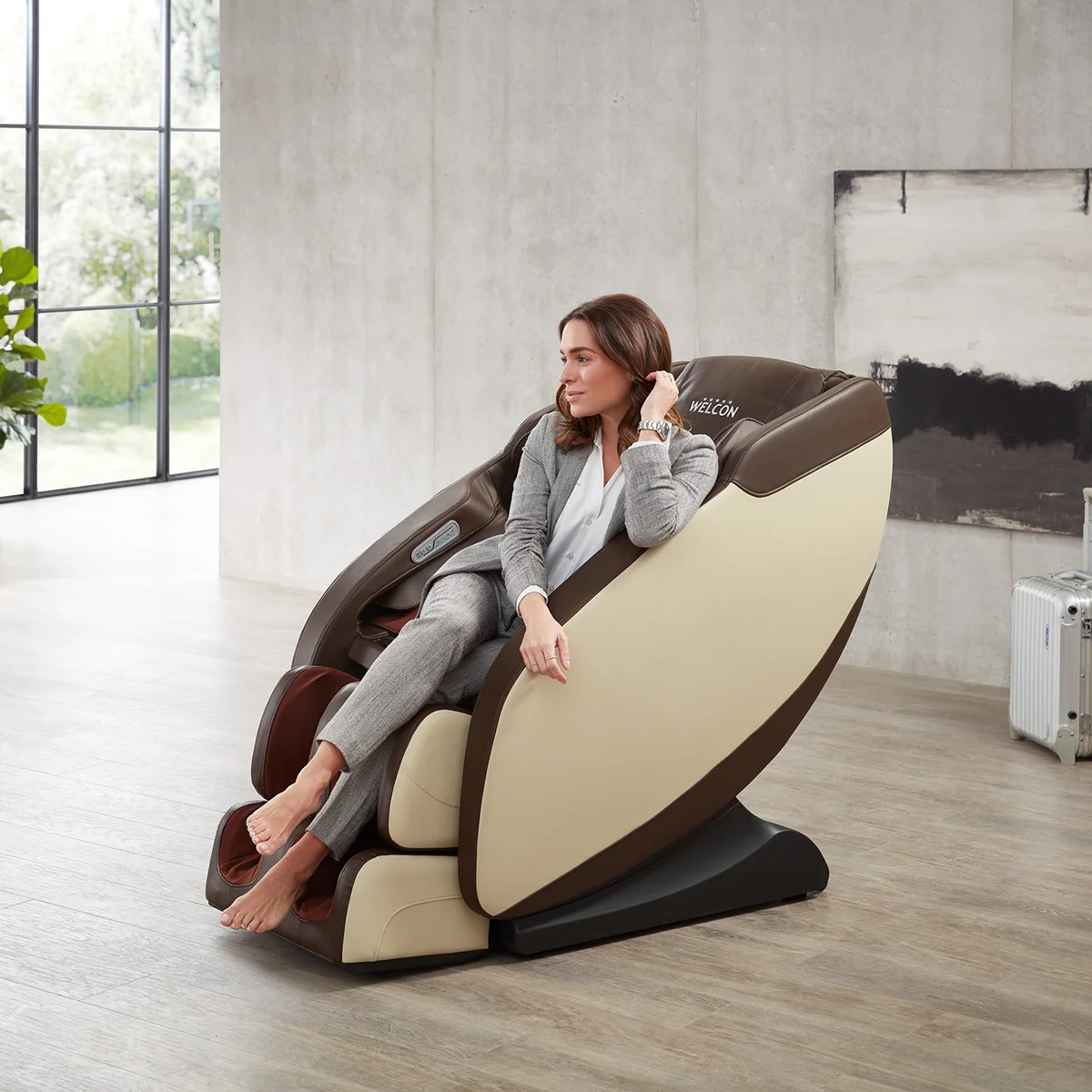 Massagesessel Prestige II in beige / braun - Sale Massagesessel Prestige II in beige / braun - Sale