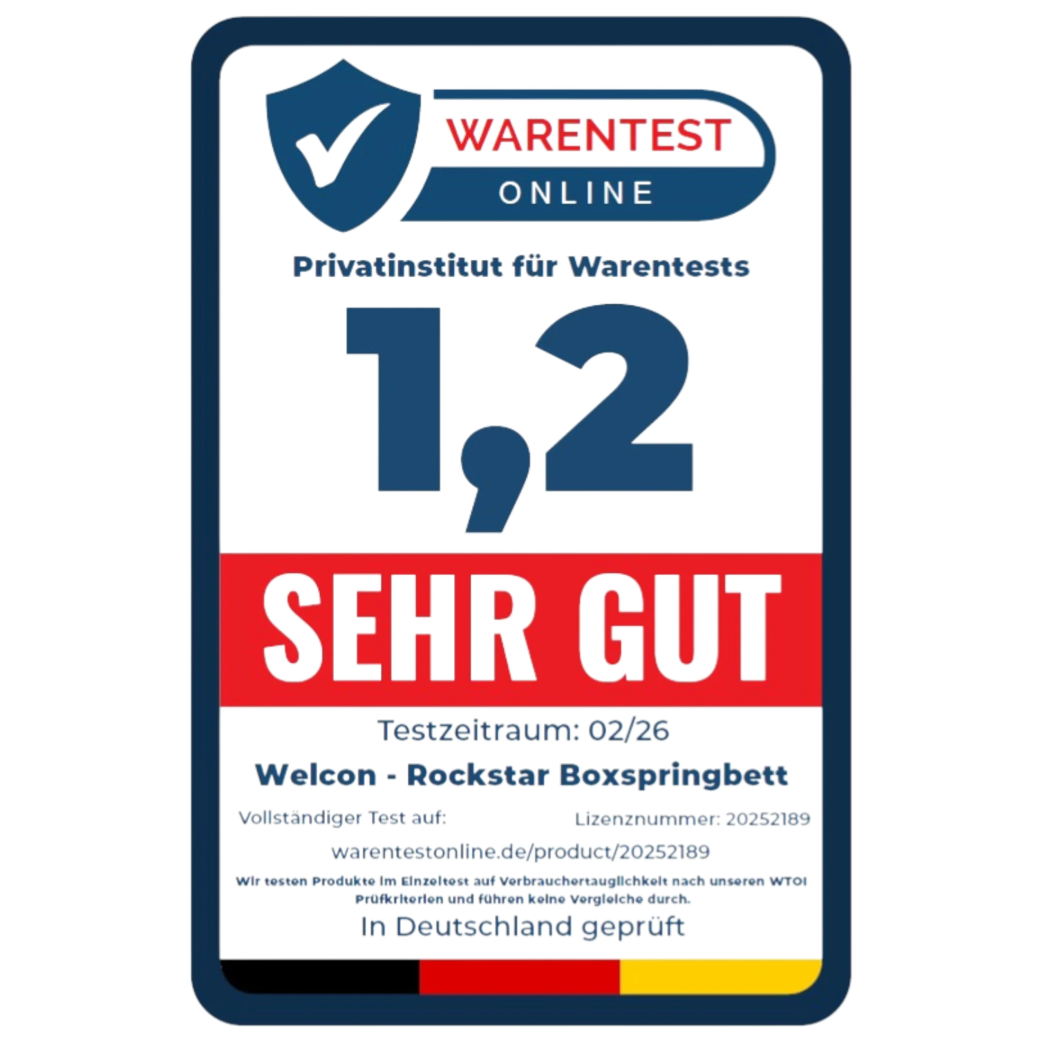 Boxspringbett ROCKSTAR Bigblock 10 mit Taschenfederkernmatratze