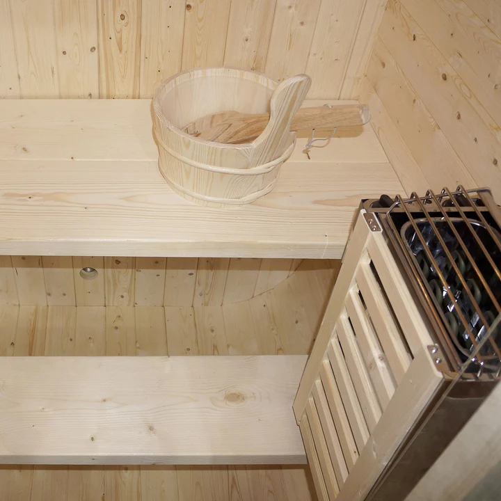 EASYHEAT Solo Outdoor Fasssauna 230 Volt von WELCON® - Sauna für den Garten für eine bis zwei Personen