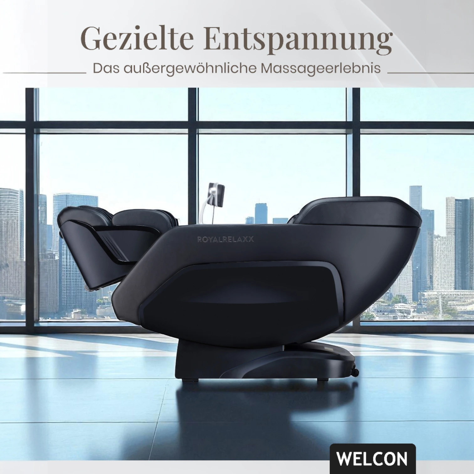 Massagesessel ROYALRELAXX in schwarz