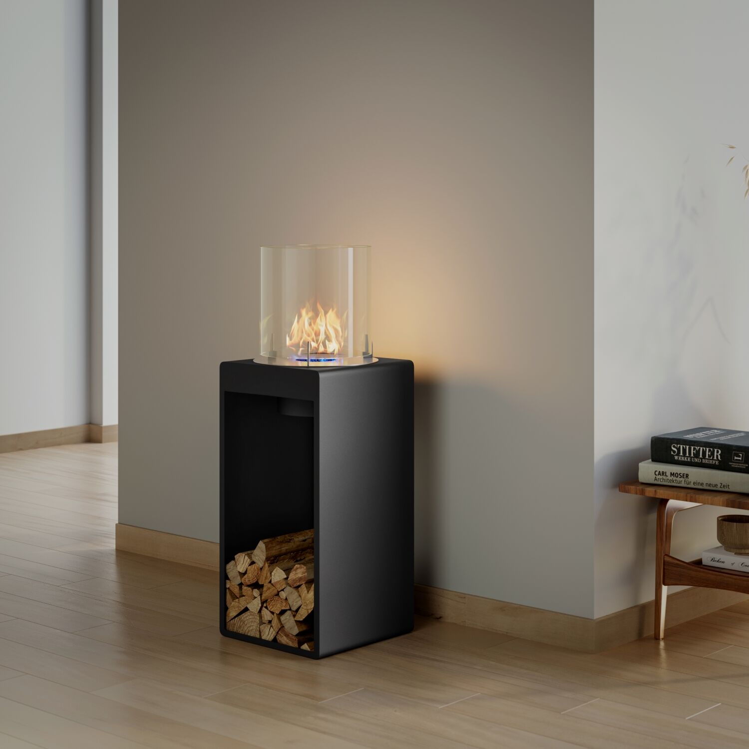 Syntrox Germany Elektrokamin Ikonam 2000W  Moderner Infrarot Kamin Mit  Flammeneffekt Sicherer Elektrokamin