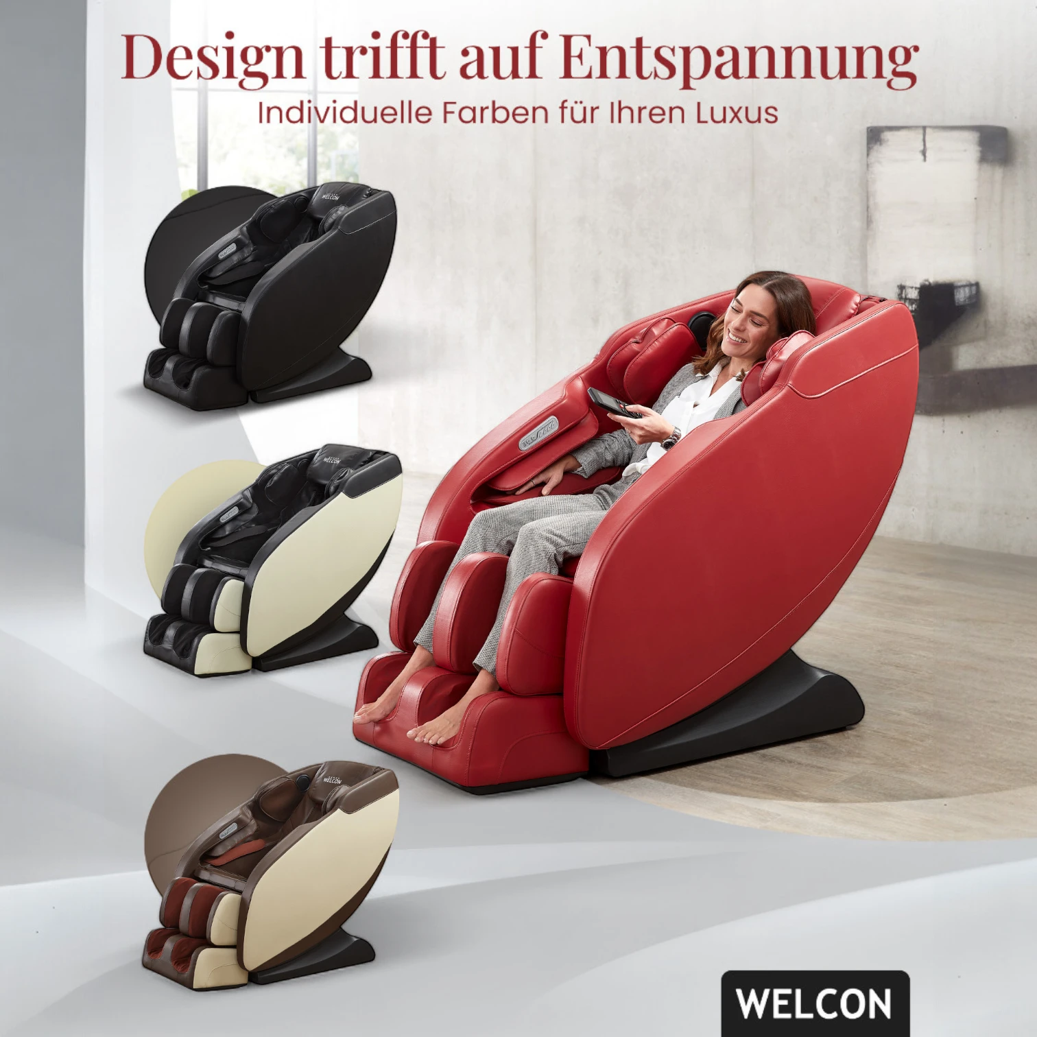 Massagesessel Prestige II in rot / weinrot aus eintägiger Vermietung - Sale Massagesessel Prestige II in rot / weinrot aus eintägiger Vermietung - Sale