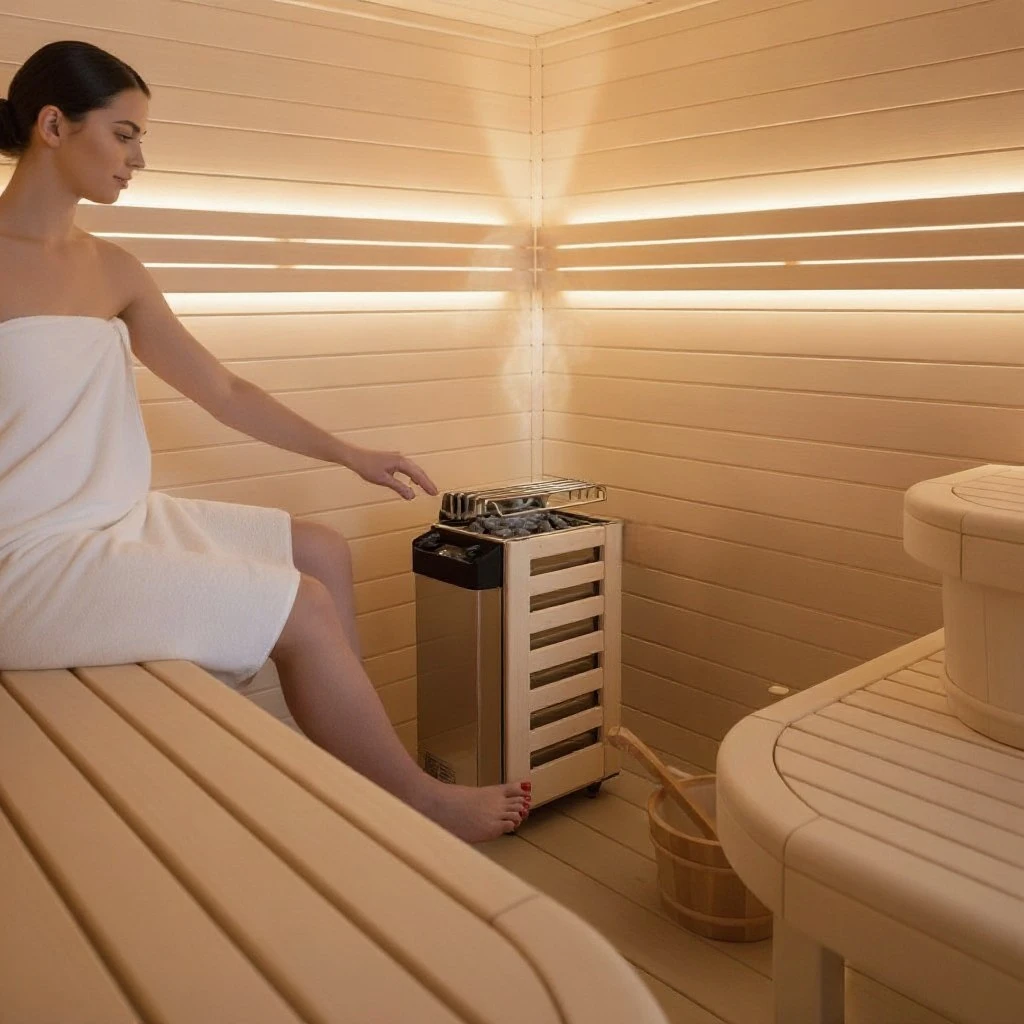 EasyHeat 230 –  WELCON® Saunaofen 3,6 kW ohne Starkstrom für Indoor- & Gartensaunen