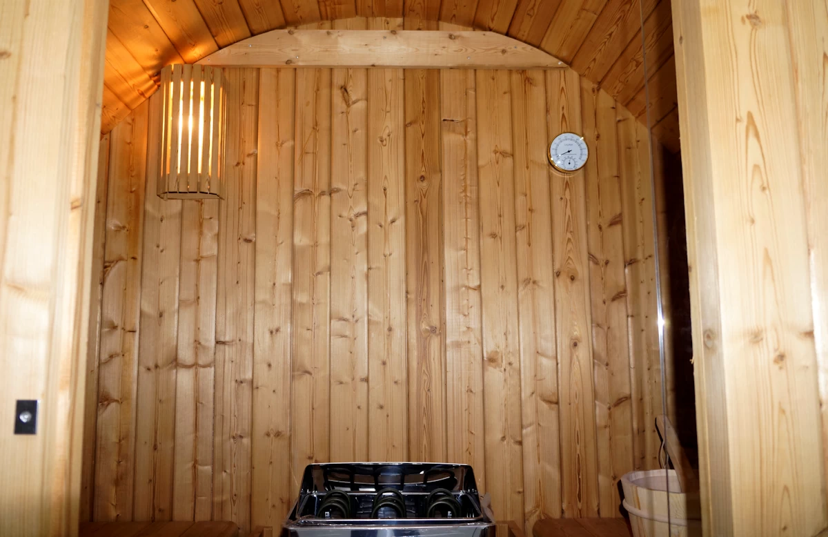 WELCON Easyheat Outdoor Fasssauna - Sauna für den Garten für zwei Personen