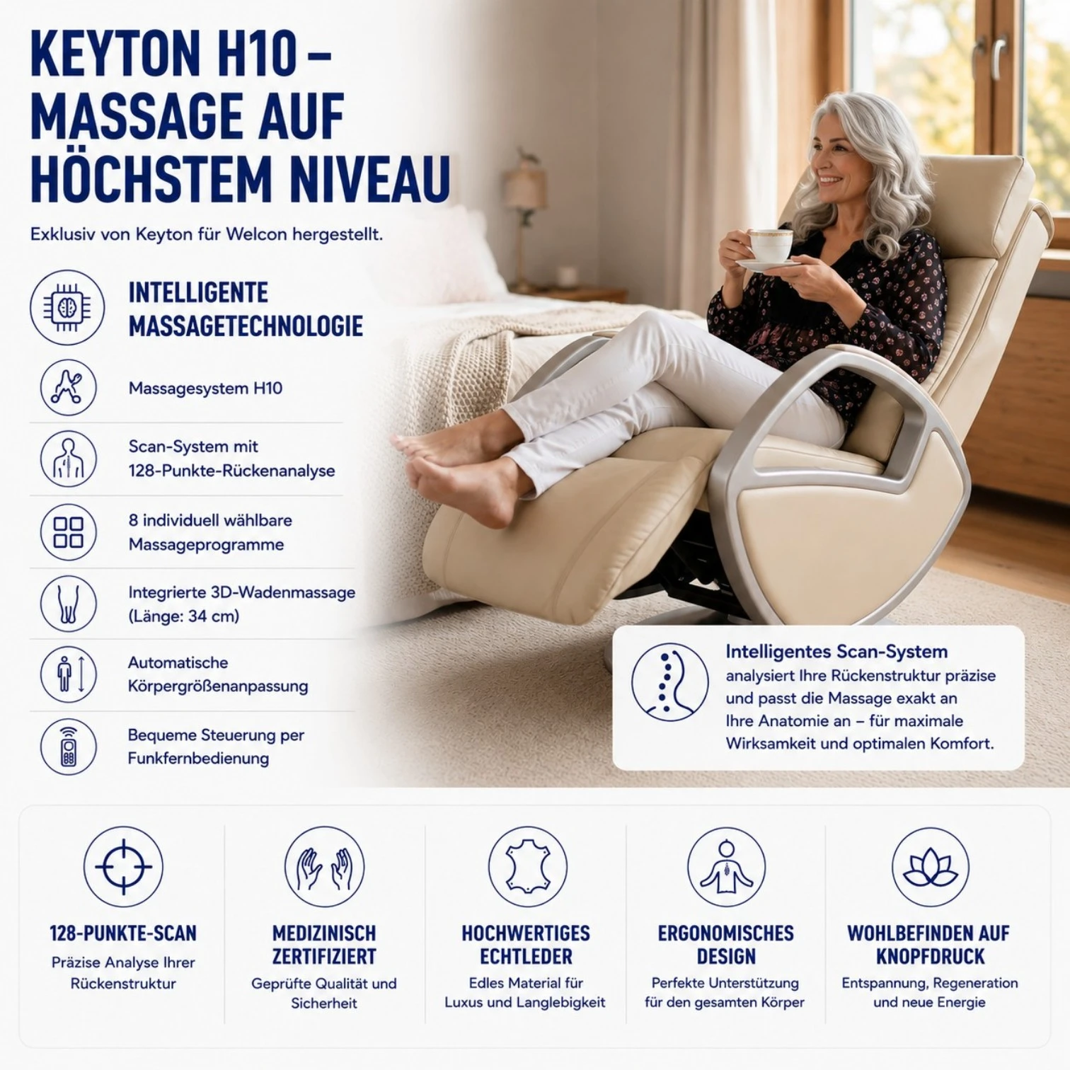 Massagesessel | Relaxsessel Keyton Space H10