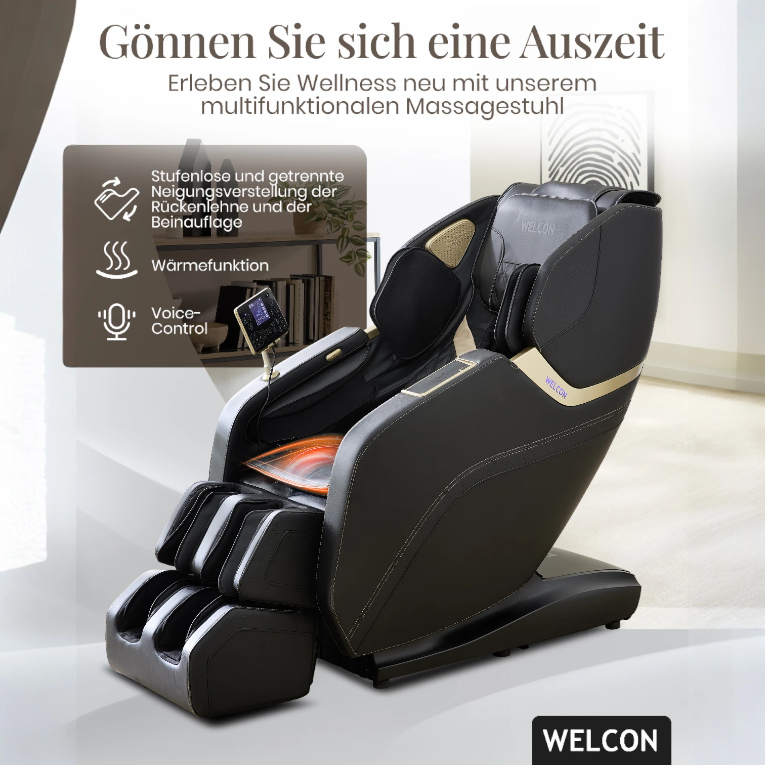 Massagesessel PRESTIGE III in schwarz