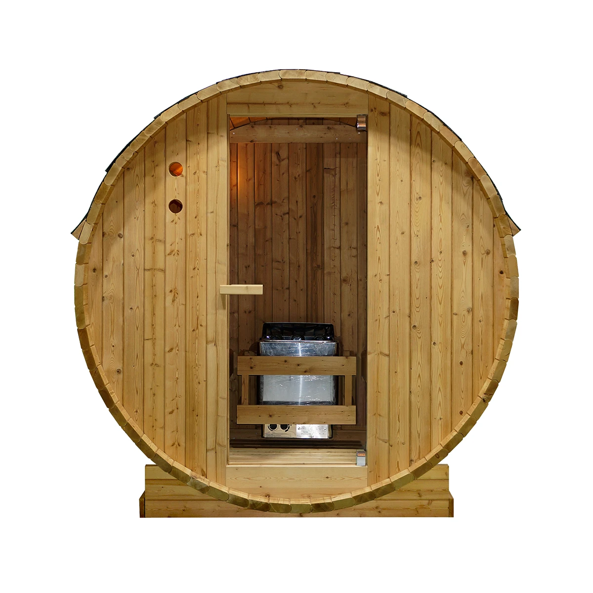 WELCON Easyheat Outdoor Fasssauna 230 Volt - Sauna für den Garten für zwei Personen