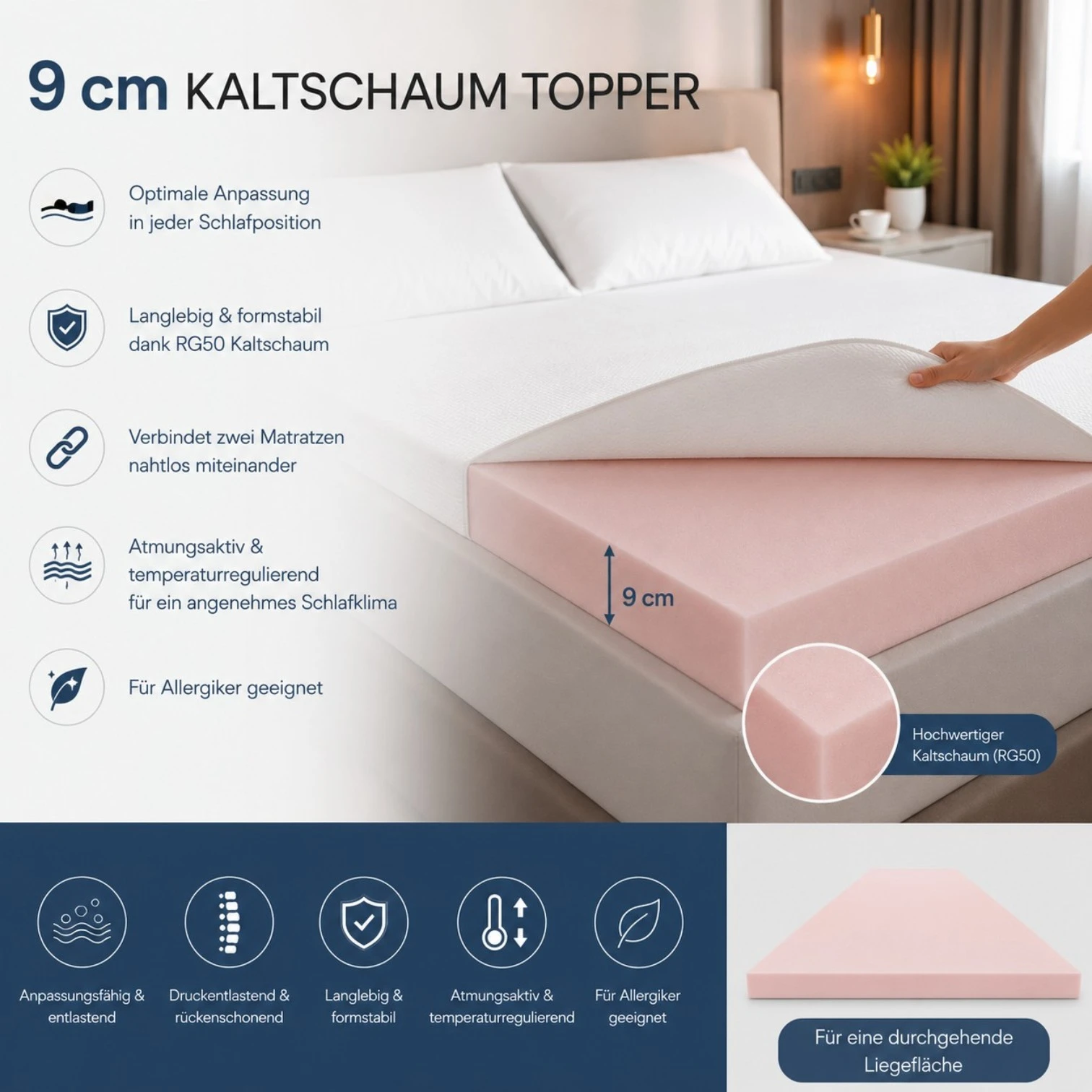 Original WELCON ROCKSTAR® Topper Kaltschaum 9cm