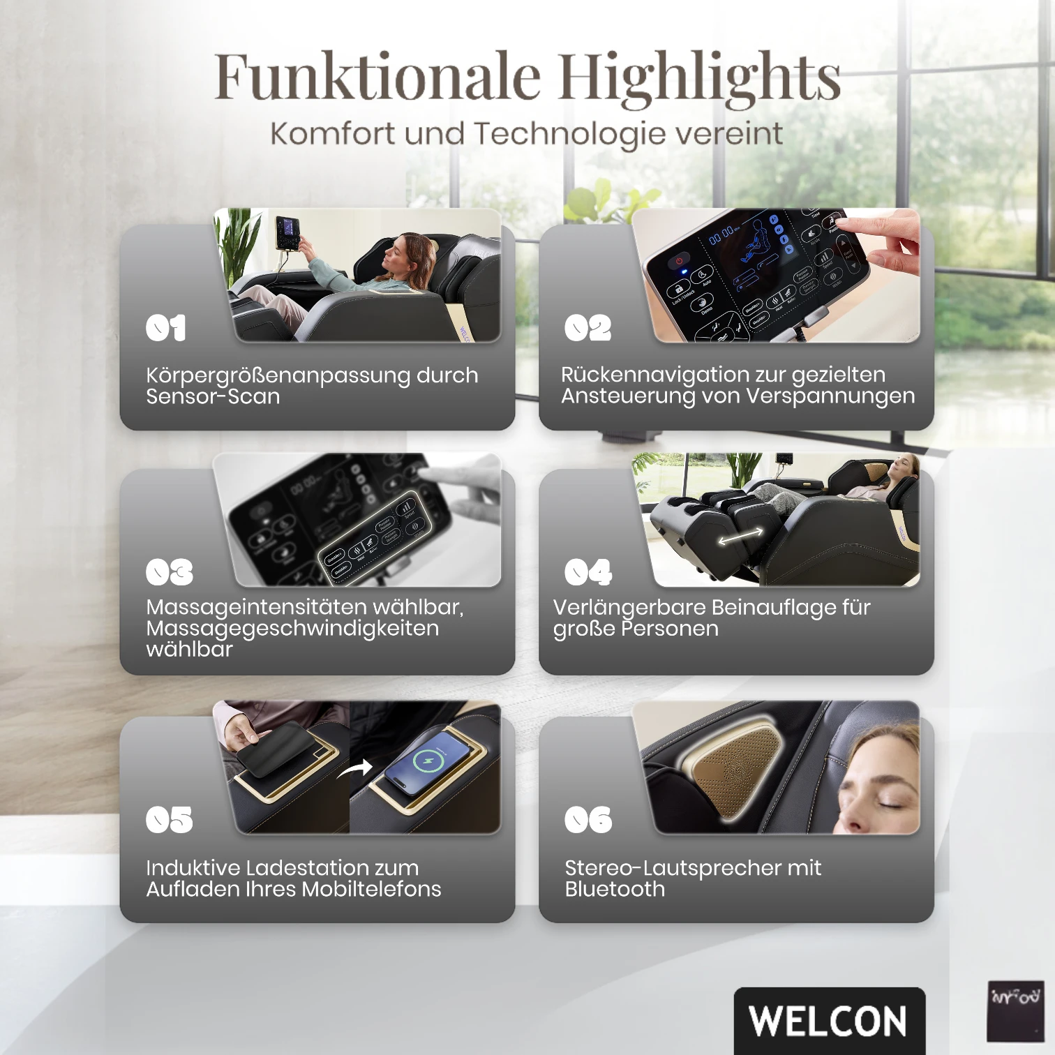 Massagesessel PRESTIGE III in schwarz