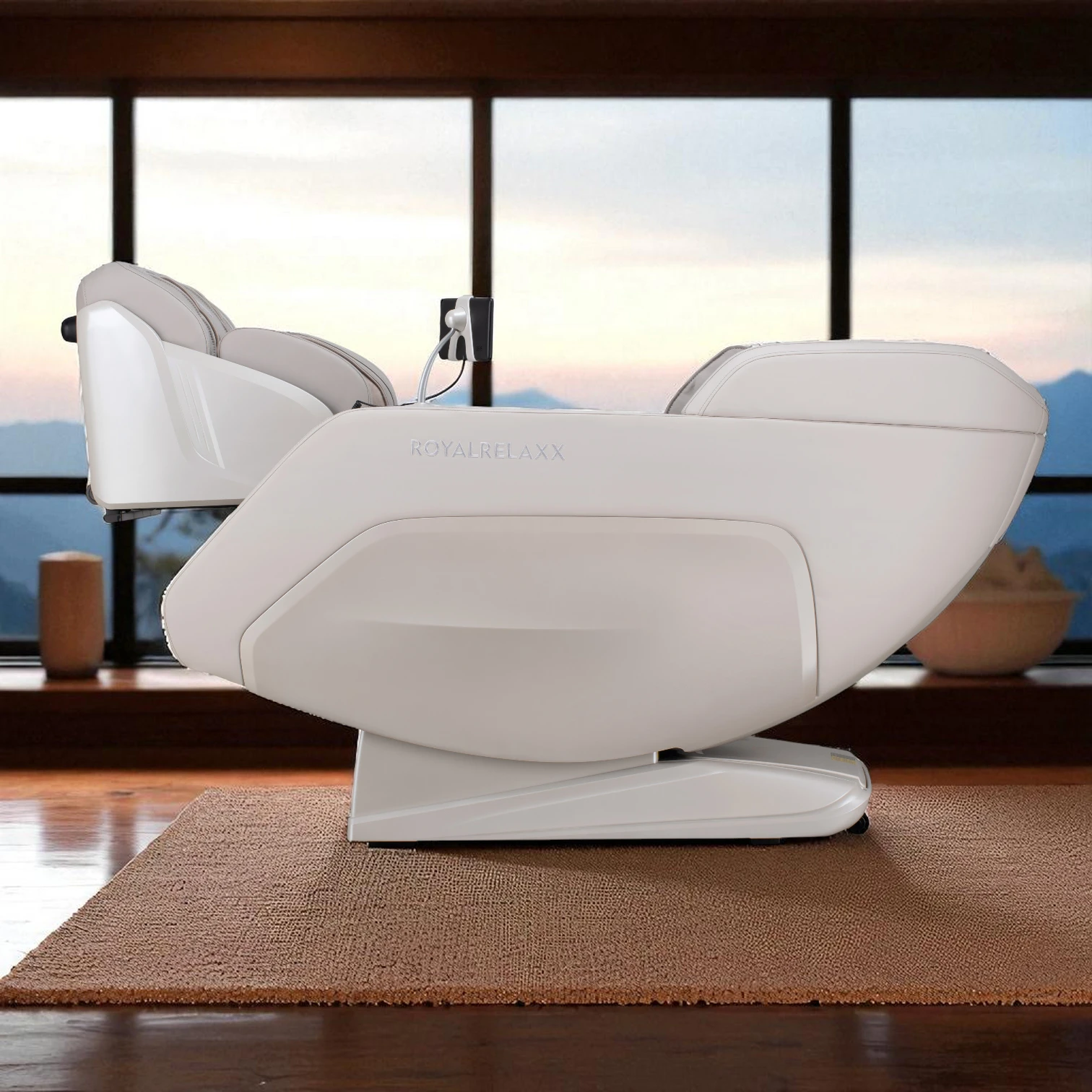 Massagesessel ROYALRELAXX in hellbeige-hellgrau