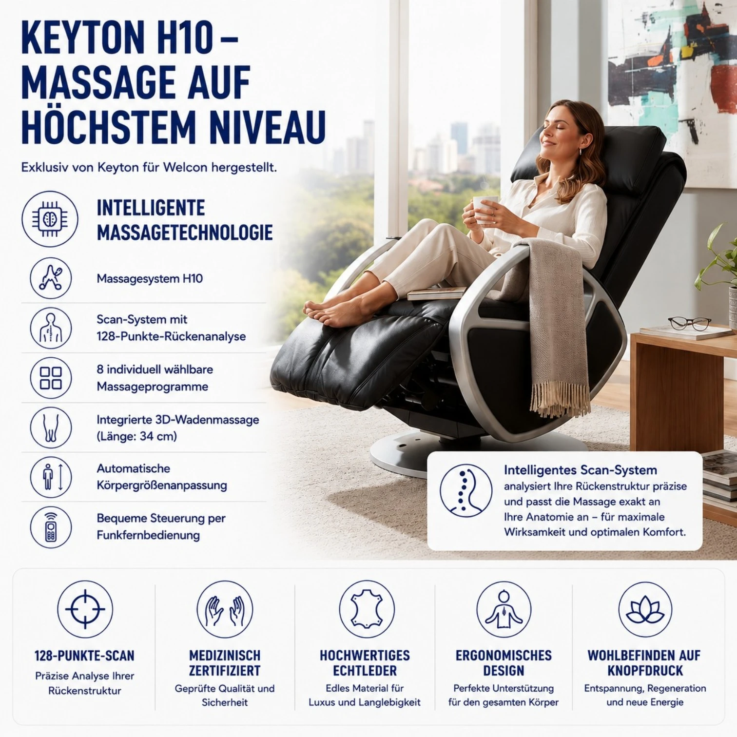 Massagesessel | Relaxsessel Keyton Space H10