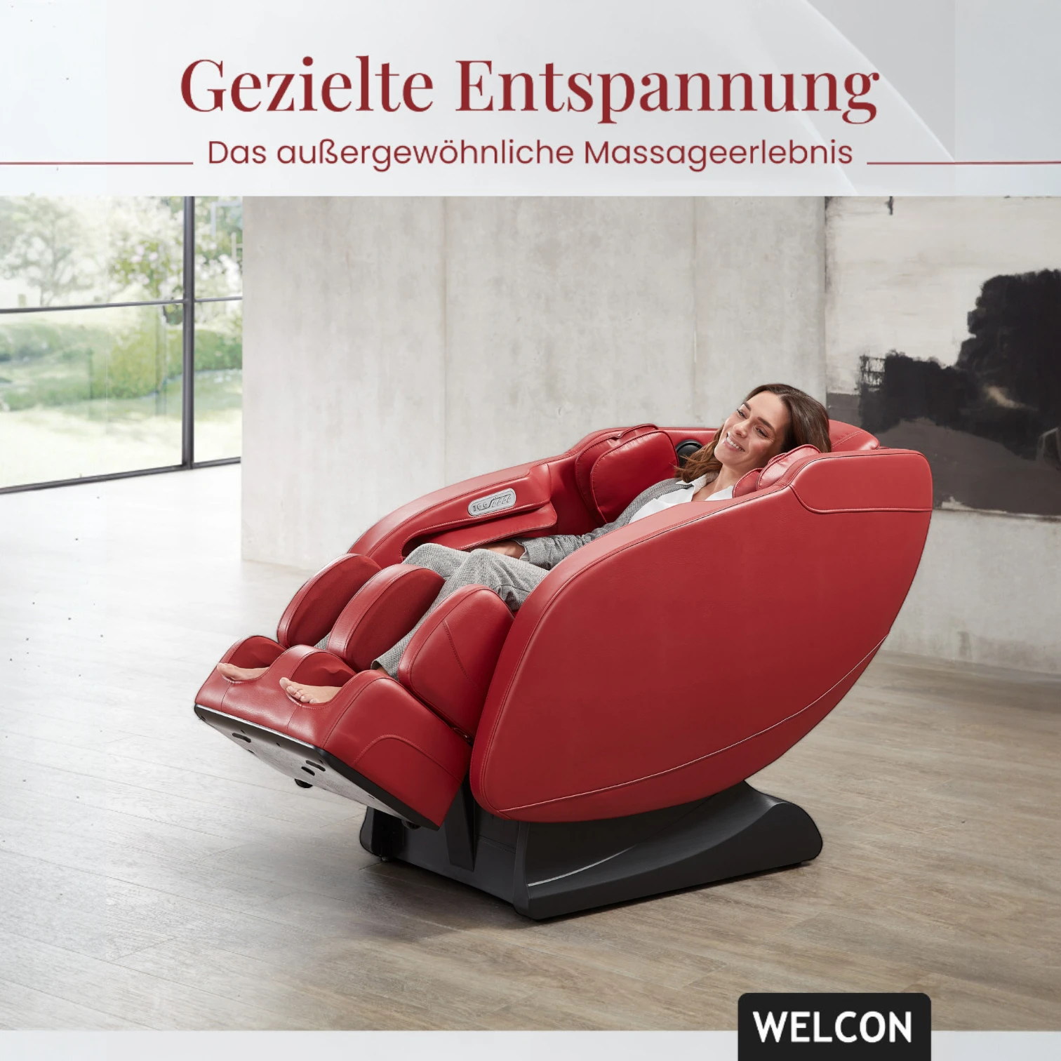Massagesessel Prestige II in rot / weinrot aus eintägiger Vermietung - Sale Massagesessel Prestige II in rot / weinrot aus eintägiger Vermietung - Sale