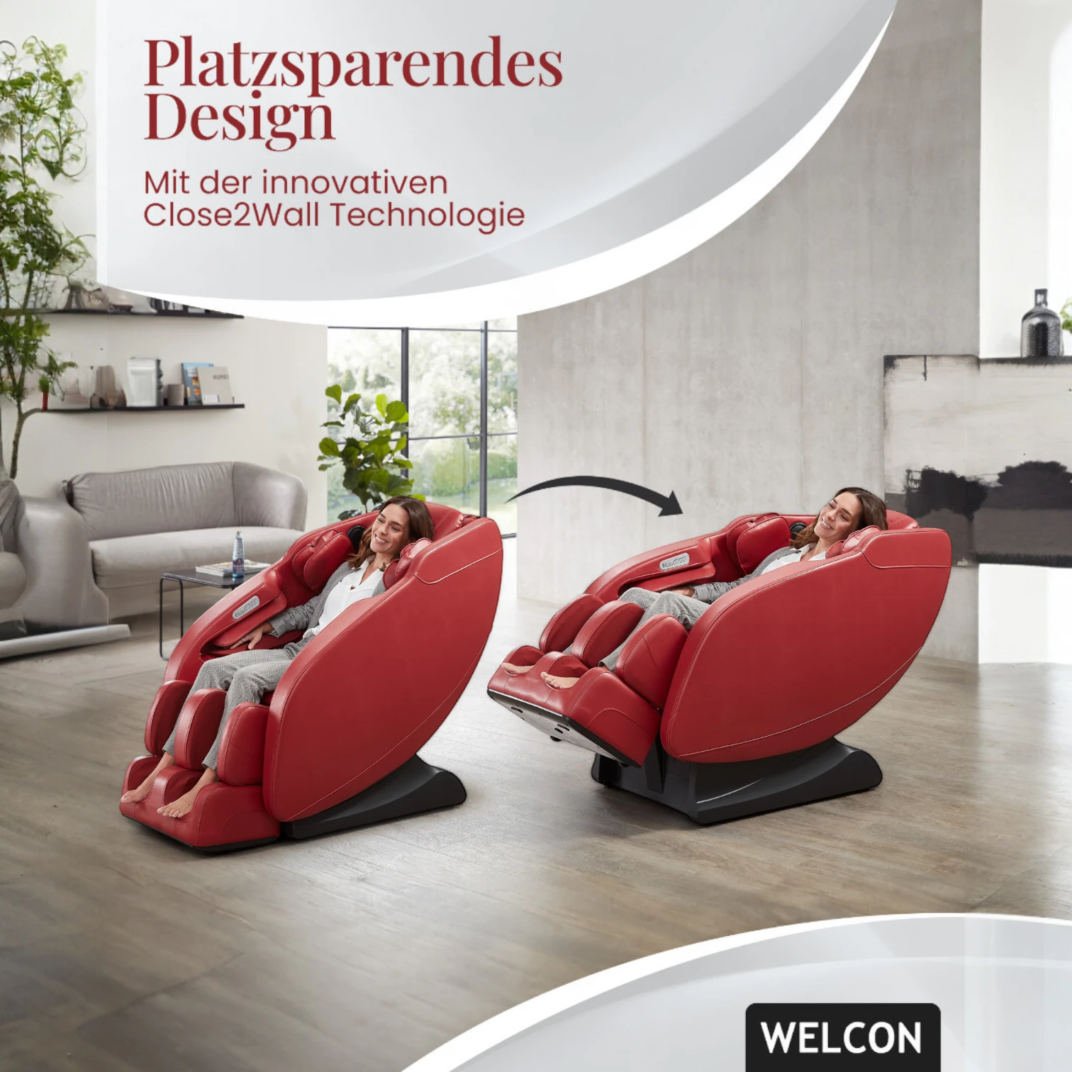 Massagesessel Prestige II in rot / weinrot aus eintägiger Vermietung - Sale Massagesessel Prestige II in rot / weinrot aus eintägiger Vermietung - Sale