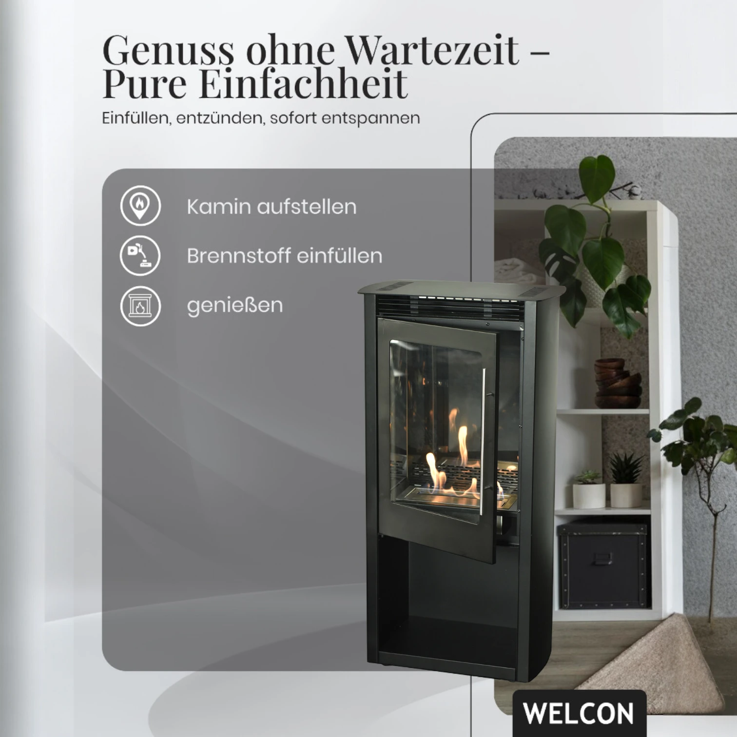 Bioethanol Kamin & Fireplace Trondheim | Standkamin